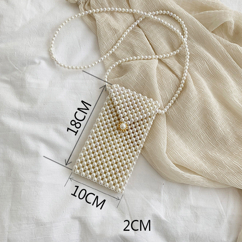 Pearl Bag Female  Messenger Bag Wild Mini Retro Western Style Pearl