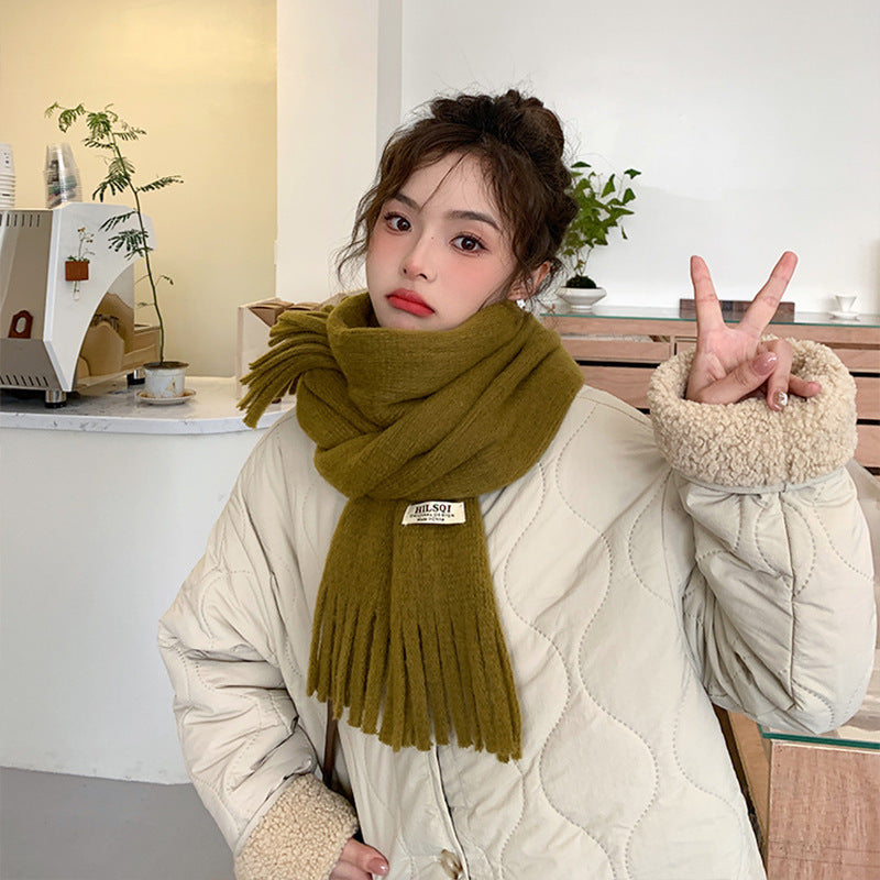 Autumn And Winter Fringe Scarf Women