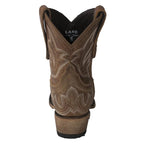 Embroidered Martin Boots - Plus Size Pointed-Toe Square Heel