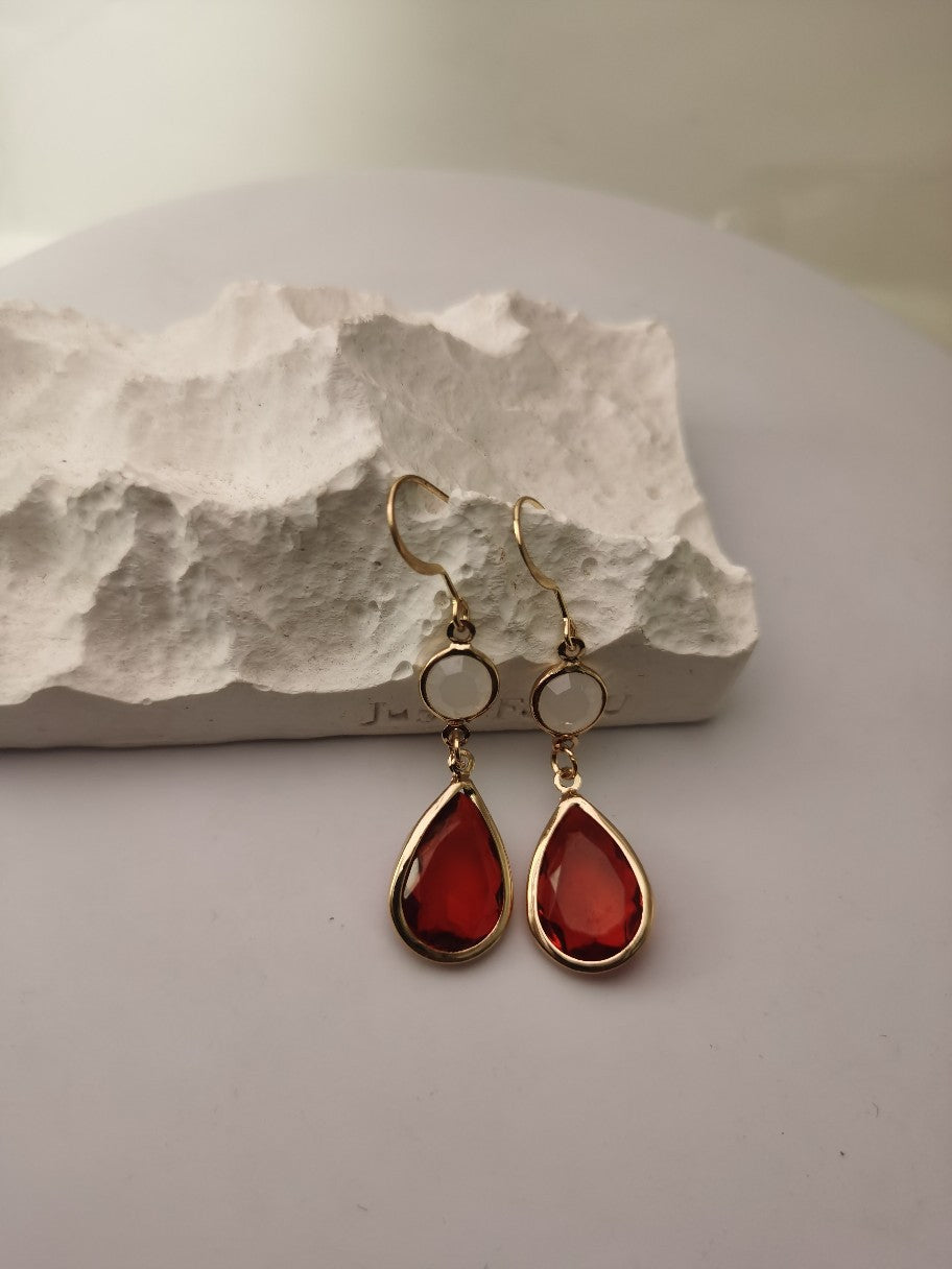 Long Womens Earrings Round Design