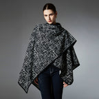 High-grade Plush Jacquard Buckle Shawl