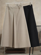 High-Waist Pleated Culottes