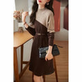 New Korean-style Fashionable, Minimalist Warm And Waist-cinching Dress