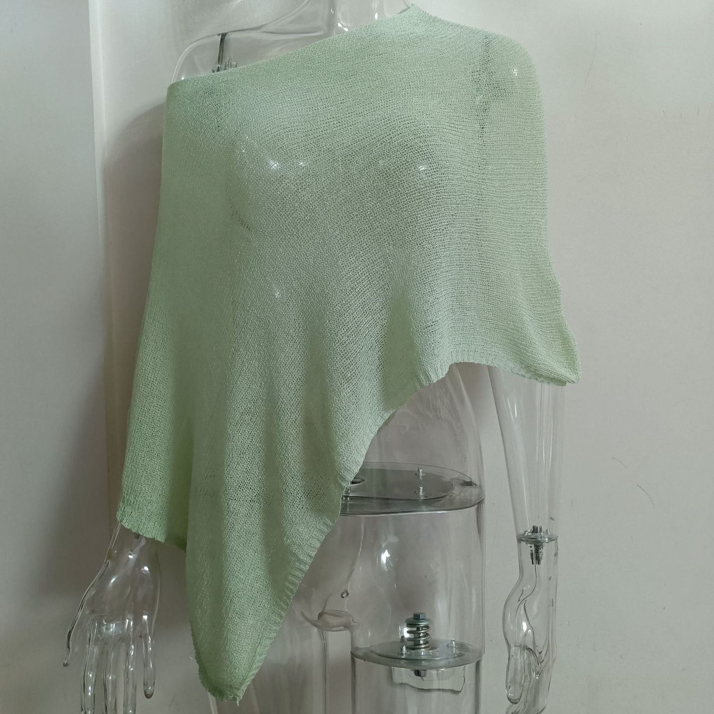 Irregular Cape And Shawl Sun Protection Shirt Women's Season Knitwear Top