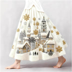 Stylish Womens Flared 3D-Printed Skirt