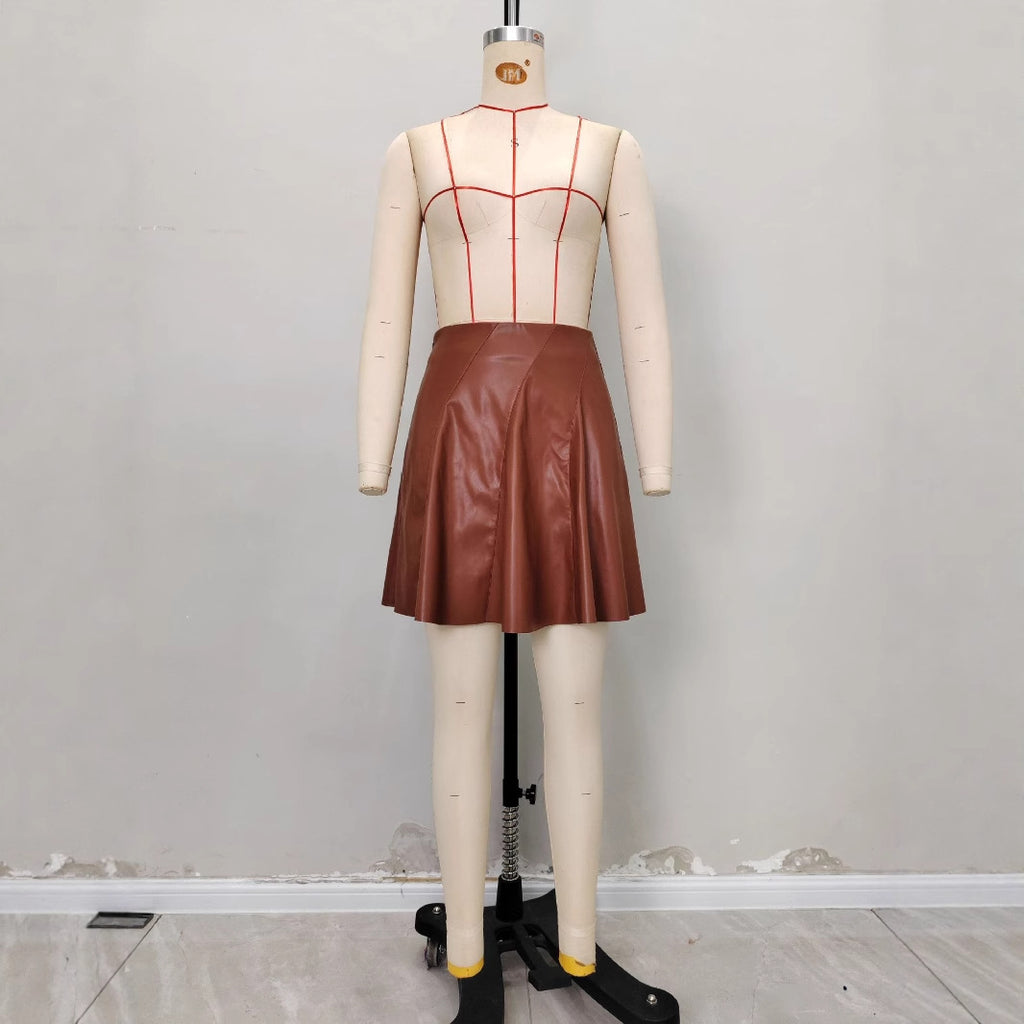 Womens Retro Chic Minimalist Mini Skirt