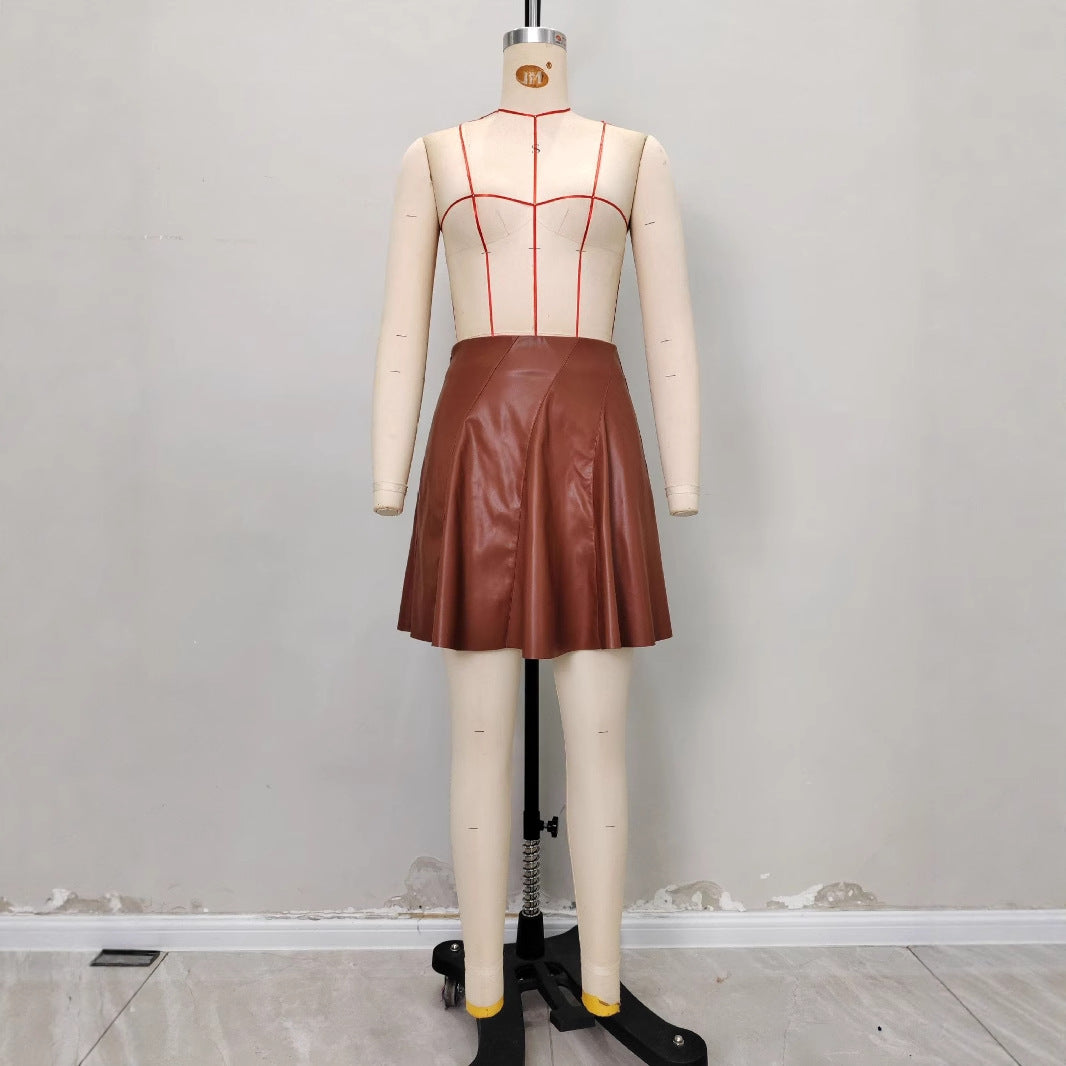 Womens Retro Chic Minimalist Mini Skirt