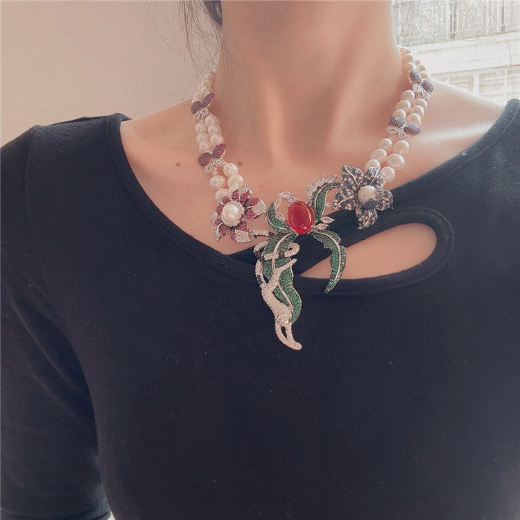 Natural Freshwater Pearl Necklace Special-interest Design High Sense