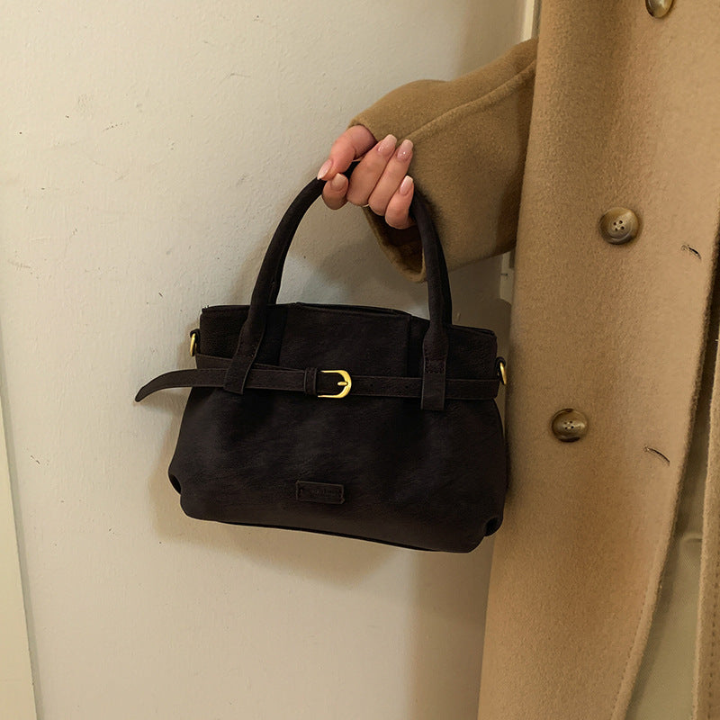 A Stylish Matte-finish Crossbody Shoulder Bag