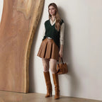 Womens Retro Chic Minimalist Mini Skirt