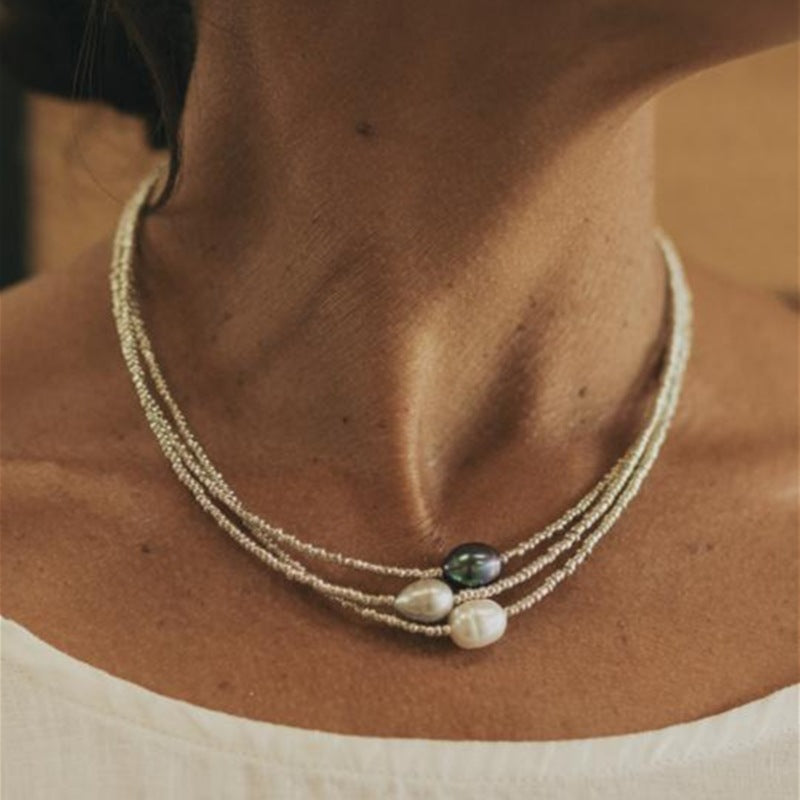 Natural Pearl Bead Fashion Necklace