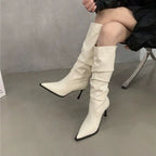 New High-rise Retro Niche-design Over-the-knee Boots