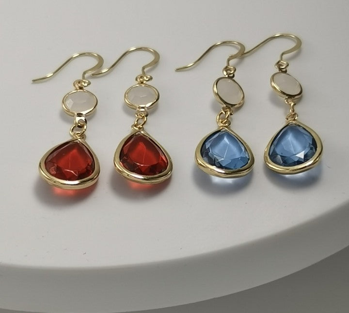 Long Womens Earrings Round Design