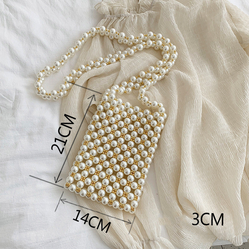 Pearl Bag Female  Messenger Bag Wild Mini Retro Western Style Pearl