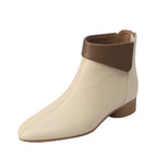 Versatile Single-layer Cotton-lined French-style Martin Boots
