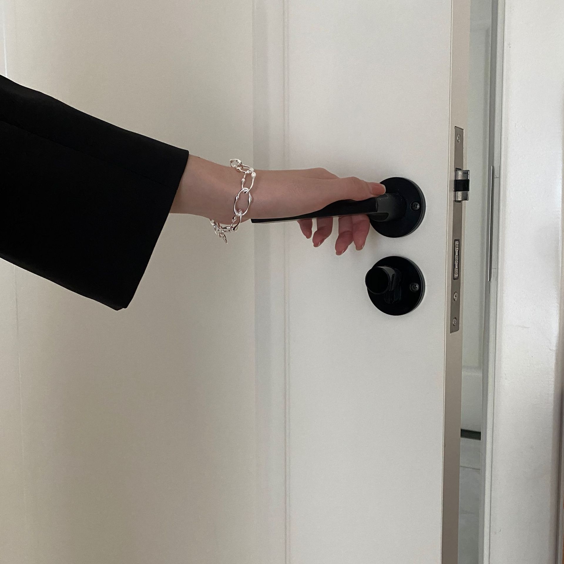 Sterling Silver Heavy Industry Bracelet Irregular Shaped