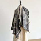 Womens Elegant Faux Cashmere Neck Warmer Versatile Warm And Thick Shawl