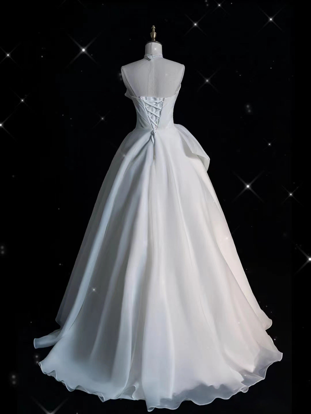 Ivory Feather-Trim Bridal Mini Dress