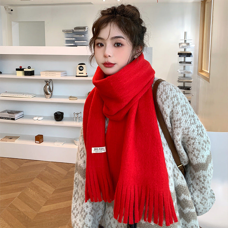 Autumn And Winter Fringe Scarf Women
