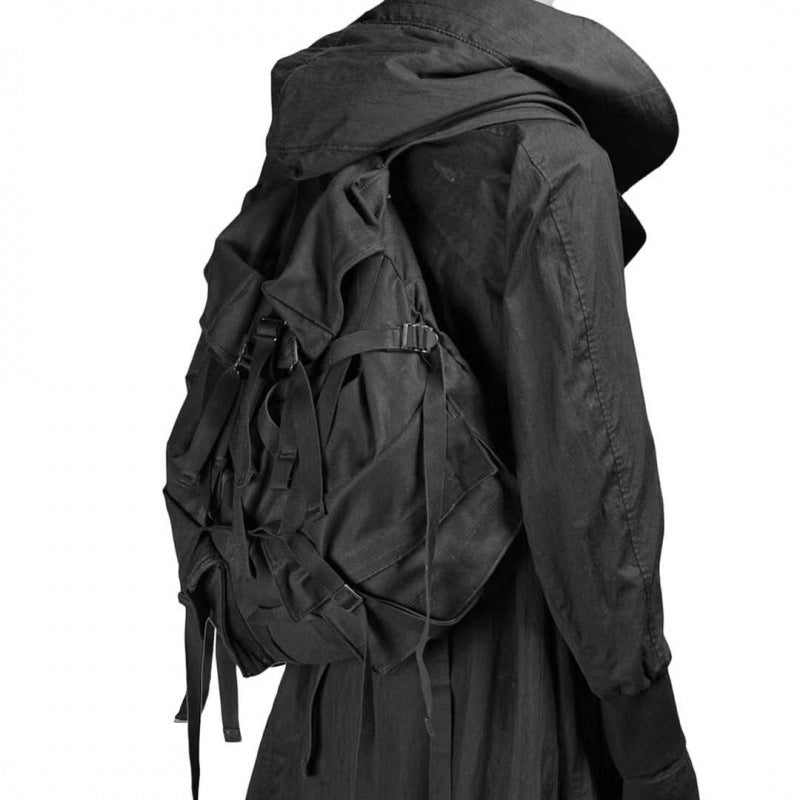 Backpack Multifunctional Double Shoulder White Canvas