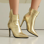 Womens Plus-Size Pointed-Toe High Heels With Back Zipper