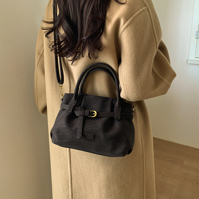 A Stylish Matte-finish Crossbody Shoulder Bag