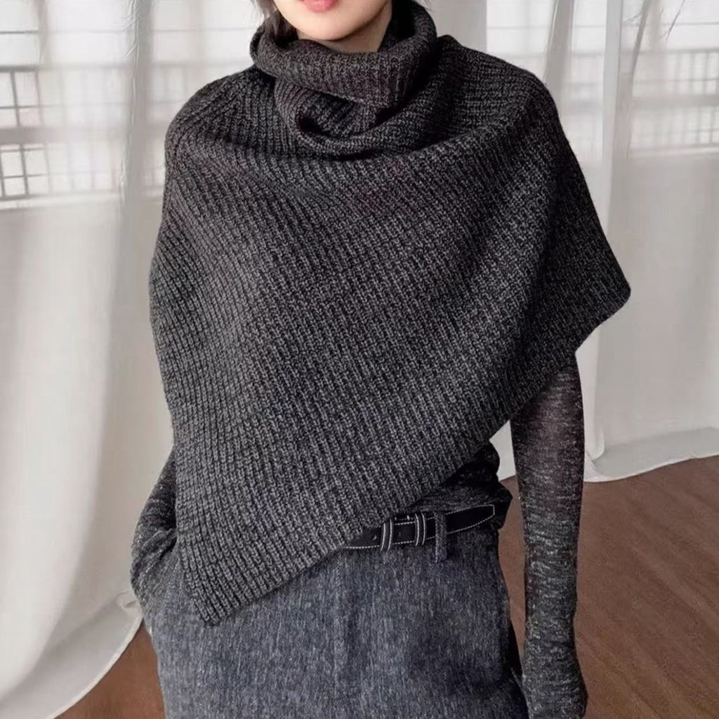 Stylish Versatile Dark Gray Knitted Neck Warmer