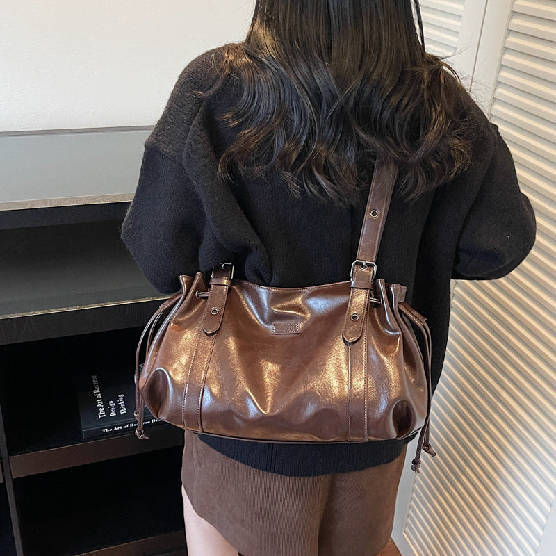 Large-capacity Women's Bag Light Luxury Pleated Underarm