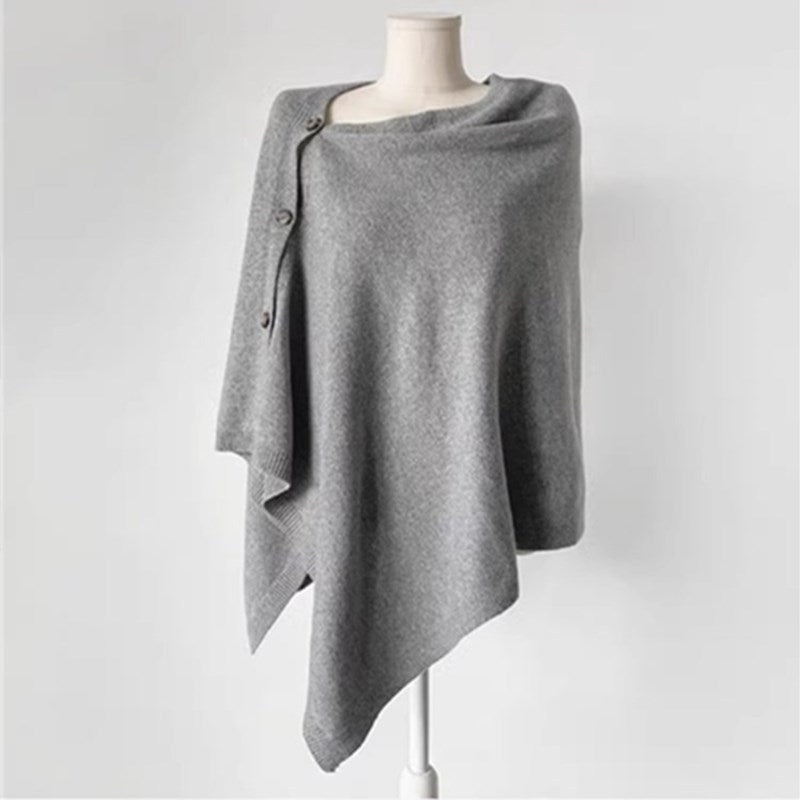 Women's Wool Slant Cape Scarf