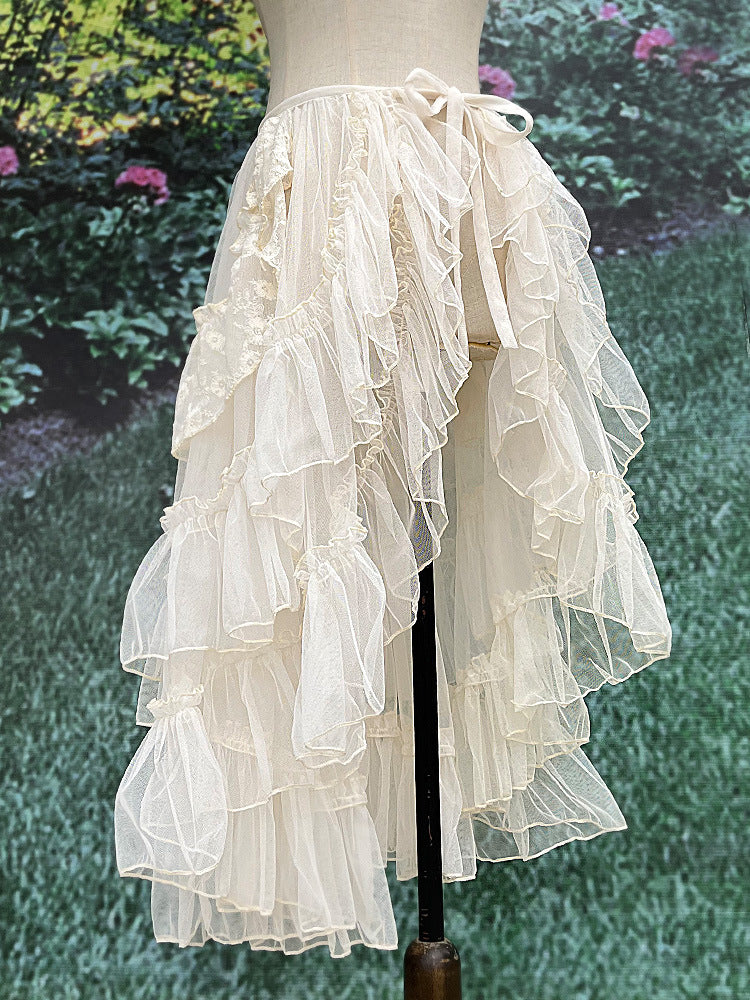 Japanese Style Long Lolita Niche Design Veil Skirt
