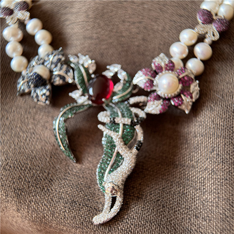 Natural Freshwater Pearl Necklace Special-interest Design High Sense