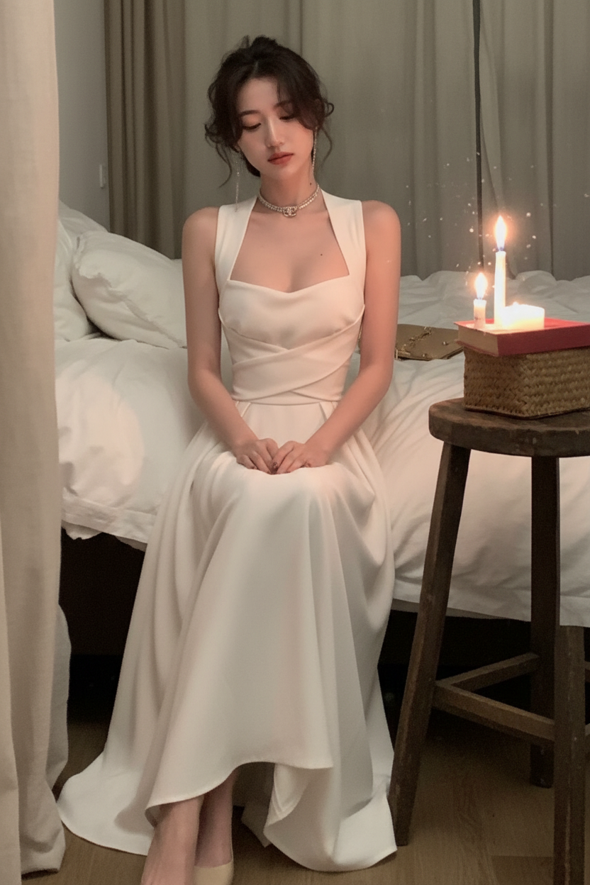 Candlelit Bedroom – Front, Seated