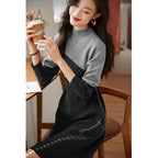 New Korean-style Fashionable, Minimalist Warm And Waist-cinching Dress