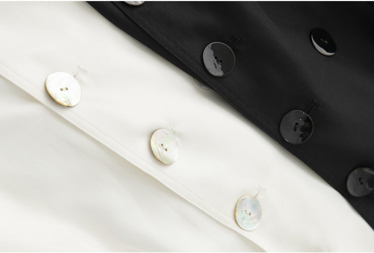 Women's Over-the-knee Mid-length Trench Coat With Silk Waist