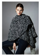 High-grade Plush Jacquard Buckle Shawl