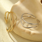 S925 Silver Minimalist Double-Strand Line Bracelet For Women