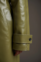 Close-up of sleeve cuff and stitching