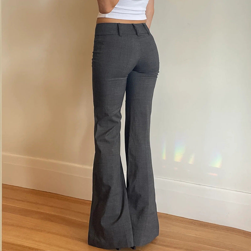 Urban Lightly Mature Low Waist Suit Pants Slim Fit Bootcut Pants