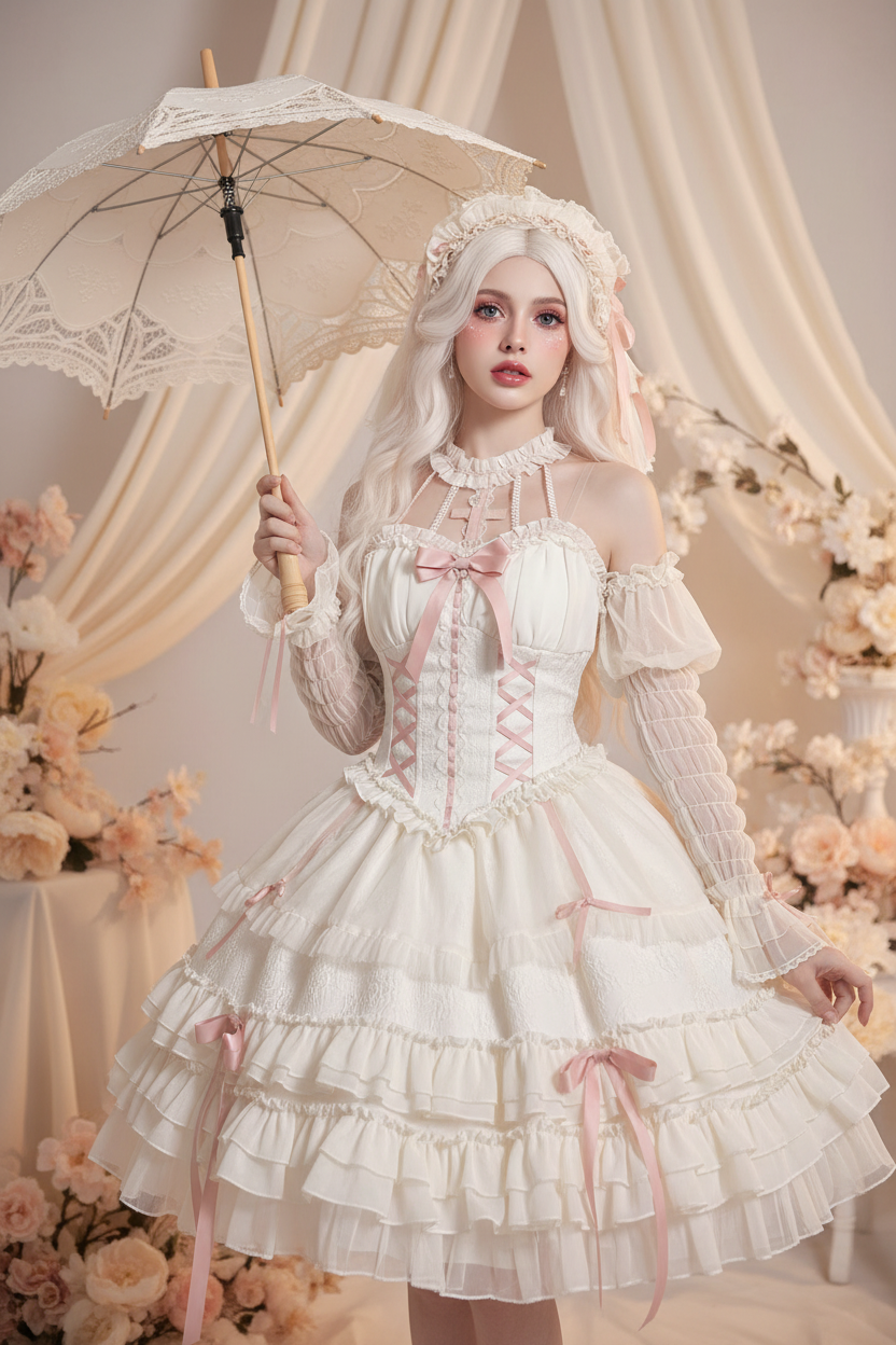 Dark Goth Lolita Halter Dress – Editorial 2