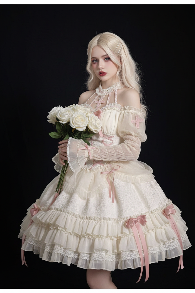 Dark Goth Lolita Halter Dress – Editorial 4