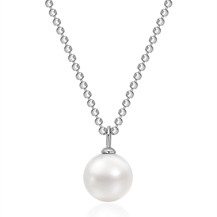 Women's Fashion Temperament Sterling Silver Pearl Pendant Necklace
