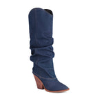 Chunky Heel High Heel Vintage Pointed Toe High Tube Pants Boots