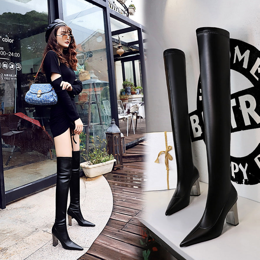 Women's High Heel Pointy Sexy Over-the-knee Boots