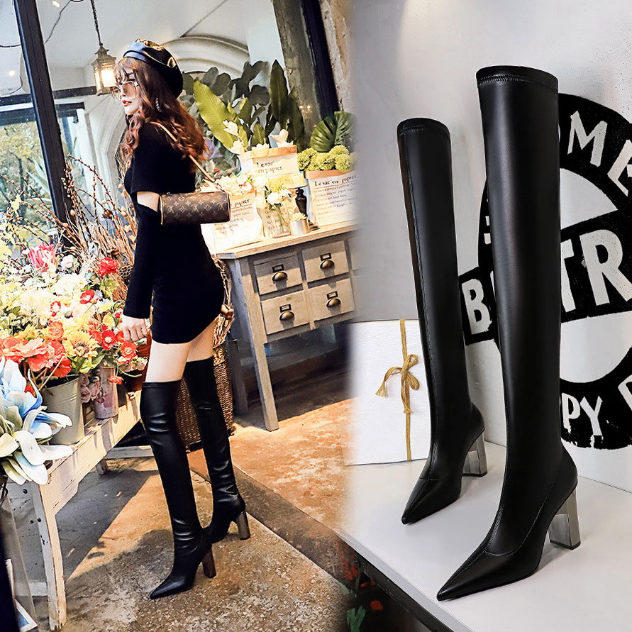 Women's High Heel Pointy Sexy Over-the-knee Boots