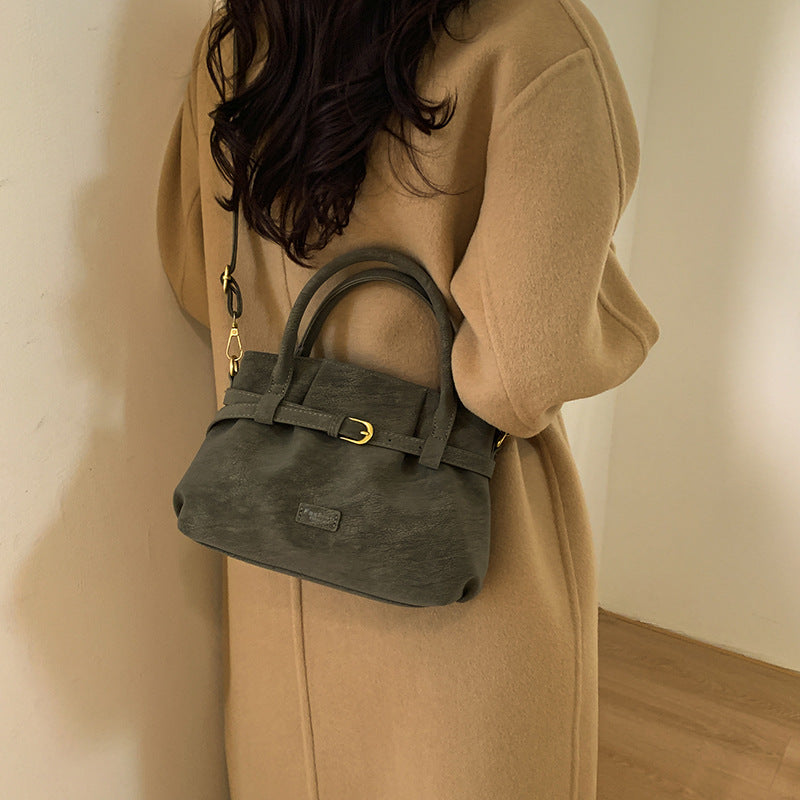 A Stylish Matte-finish Crossbody Shoulder Bag