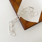 Sterling Silver Heavy Industry Bracelet Irregular Shaped