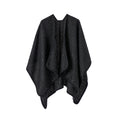 Black Paillette Classic Style Wool Shawl