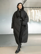 Thickened Long Over-the-knee Down Jacket