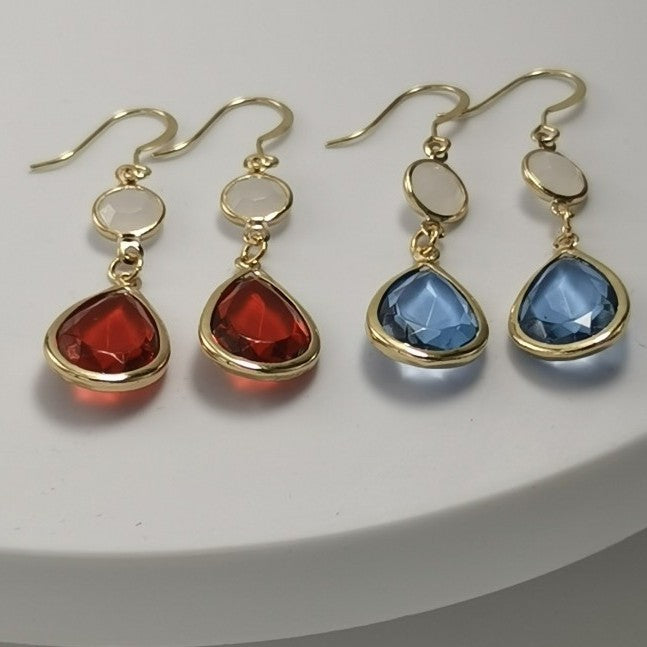 Long Womens Earrings Round Design