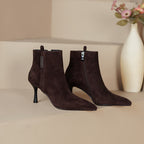 Side Zipper Rhinestone Women's Bare Elegant Woman Martin Boots